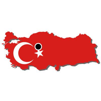 トルコ共和国無料フリーイラスト｜首都・国旗付